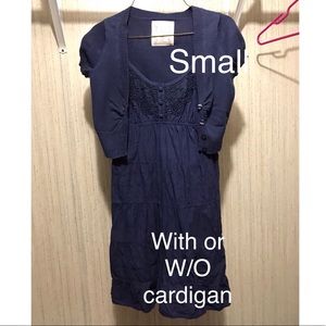 Spaghetti strap dress with or without cardigan